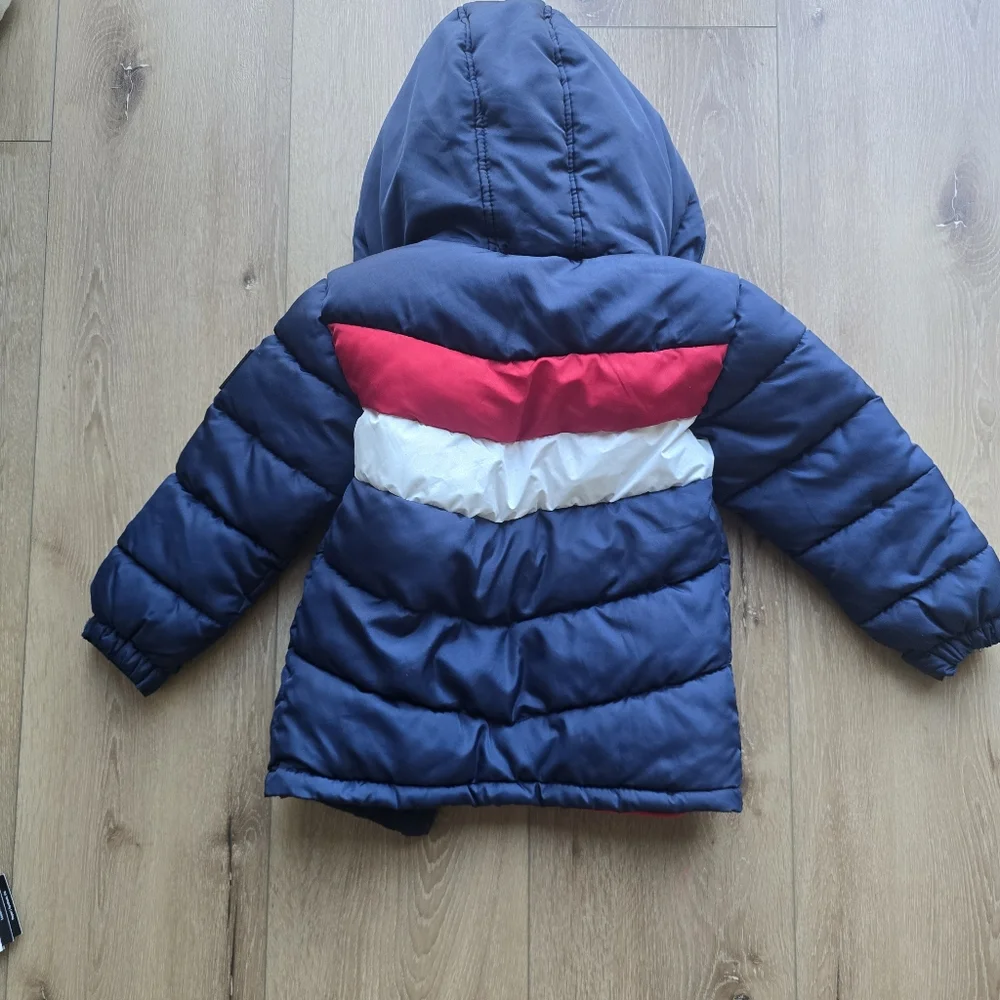 Reebok Boys' Color Blocked Long Sleeve Puffer Jacket Coat Winter Size 5 6